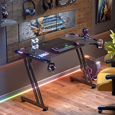 Homcom Gaming Computer Desk, Home Office Gamer Table Workstation