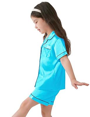 cheibear Women's Loungewear Cute Ruffle Camisole Tops with Shorts Pajama  Sets Blue Large