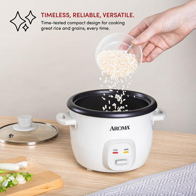 Aroma 8-Cup (Cooked) Rice & Grain Cooker, Steamer, New Bonded