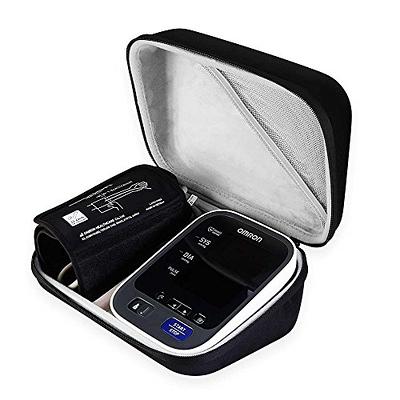 BOVKE Hard Carrying Case for OMRON Platinum BP5450 OMRON Gold BP5350 OMRON  7 Series BP7350 OMRON 10 Series BP7450 Wireless Blood Pressure Monitor,  Extra Room fits Premium Upper Arm Cuff, Black 