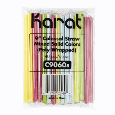 Jumbo Smoothie Straws Boba Straws,100 Pcs Individually Wrapped Multi Colors Disposable Plastic Large Wide-mouthed Milkshake Bubble Tea Drinking Glass