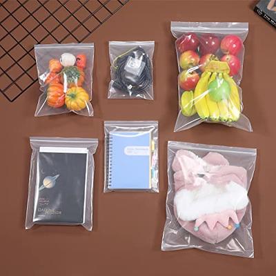 Clear Plastic Zipper Bags Reclosable HEAVY-DUTY 4-Mil Zip Seal Freezer  Baggies