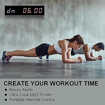 Seesii LED Gym Timer, Ultra-Clear Interval Timer with Remote