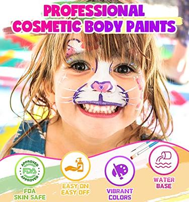 Face Paint Kit For Kids, Professional Face Body Painting Kit 20 Colors Oil  Based Palette,32 Stencils,10 Brushes For Kids Adult Halloween Face Makeup