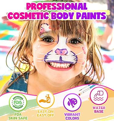 KHOLEZ Face Paint Kit for Kids, 18 Vibrant Colors Water-Based Face