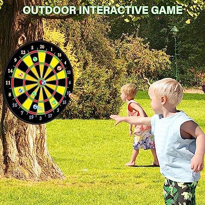 29 Large Dart Board for Kids, Kids Double-Sided Dart Board with