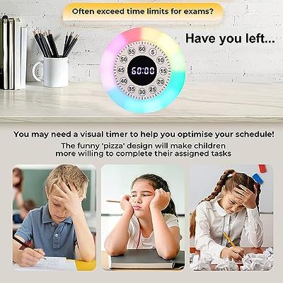 Yunbaoit Visual Timer with Night Light, 60-Minute Countdown Timer for Kids  and Adults, Silent Classroom Timer, Time Management Tool for Home, School