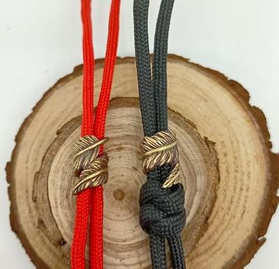 2pc Feather Keychain Pendant Copper Paracord Bracelet Accessories EDC DIY  Bead Paracord Accessories - Yahoo Shopping