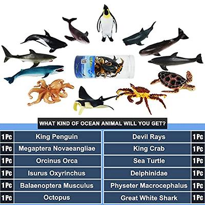 16 PCS Ocean Sea Animal Figures,Mini Sea Life Creatures Toys