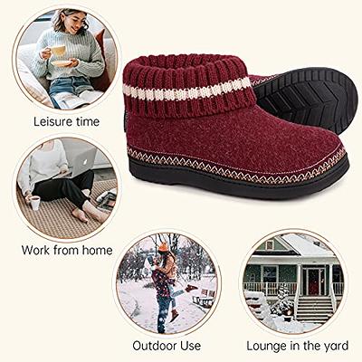 EverFoams Women's Micro Suede Memory Foam Slippers with Fluffy Faux Fur  Collar and Indoor Outdoor Rubber Sole : : Clothing, Shoes 