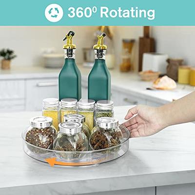 Lazy Susan Turntable Organizer For Refrigerator, 15.67'' Clear