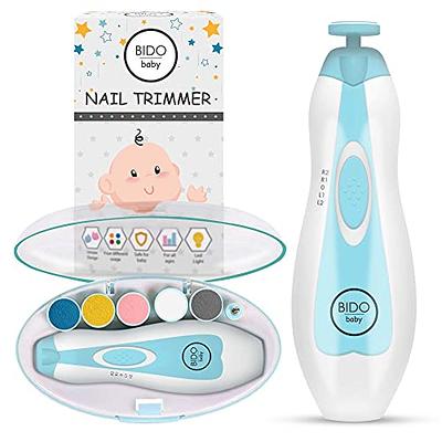 Amazon.com : Baby Nail Clippers Electric Baby Nail Trimmer with LED Light  Whisper Safe Nail File for Newborn Toddler Kids Toes Fingernails Care Kit  with 10 Grinding Heads Battery Operated (Not Included) -