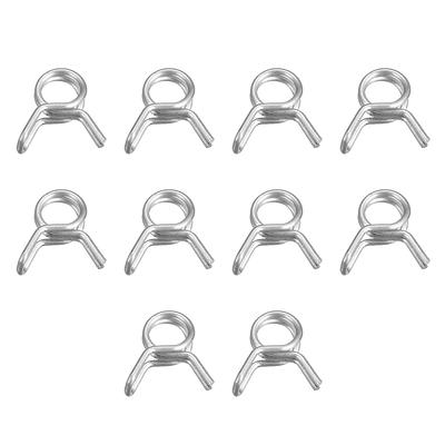 Double Wire Spring Hose Clamp, 50pcs 304 Stainless Steel 5.5mm Spring Clips  - Silver Tone - Yahoo Shopping