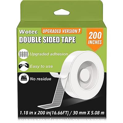  Extra Large Double Sided Tape Heavy Duty Removable 1.18 Inch x  160 Inch, Clear & Tough Nano Tape, Multipurpose Mounting Tape Picture  Hanging Strips Adhesive Poster Carpet Tape : Office Products