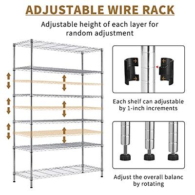 Heavy Duty Foldable Metal Rack, Storage Shelving Unit with Wheels, Moving  Easily Organizer Shelves, Great for