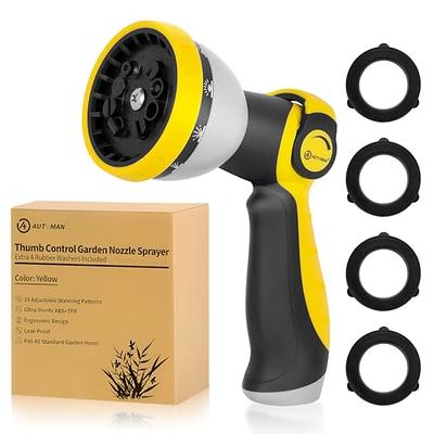 This Water Hose Nozzle Sprayer Comes With 10 Different Spray