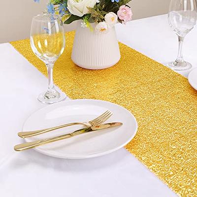 12x108 in Glitter Floral Design Paper Disposable Table Runner