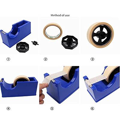 Tape Dispenser, Masking Tape Dispenser, Desktop Tape Dispenser Adhesive  Roll Holder - with 1 Rolls Tape(2 in 1,Fits 1 and 3 Core,8.2x3.9x3 inch)  Heavy Duty PremiumPerfect for Office, Home (Blue) - Yahoo