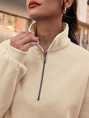 Trendy Queen Womens Oversized Sweatshirts Quarter Zip Pullover Hoodies with  Pockets Half Zip Long Sleeve Fleece Jackets Crewneck Fall Outfits Cute  Preppy Y2k Winter Clothes Teen Girls Fashion Apricot - Yahoo Shopping