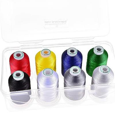 New brothreads - 25 Basic Colors of Huge Spool 5000M Polyester Embroidery  Machine Thread for Commercial and