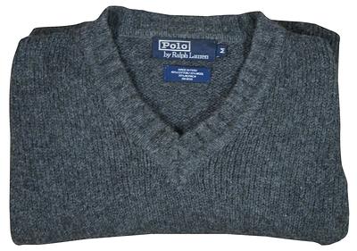 Polo Ralph Lauren Gray Cotton Wool Elbow Patch Sweater Mens