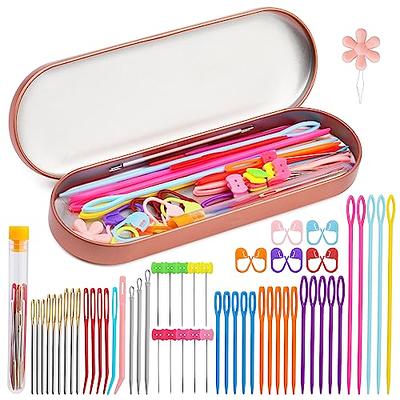 9pcs/set Plastic Crochet Needle, Simple Red Crochet Hook For Craft