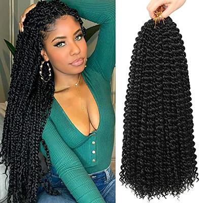  Box Braids Crochet Hair 6 Packs Extensions Synthetic Hair  Crochet Braids Braiding Hair 24 Strands/pack (18 Inch, T1B/30) : Beauty &  Personal Care