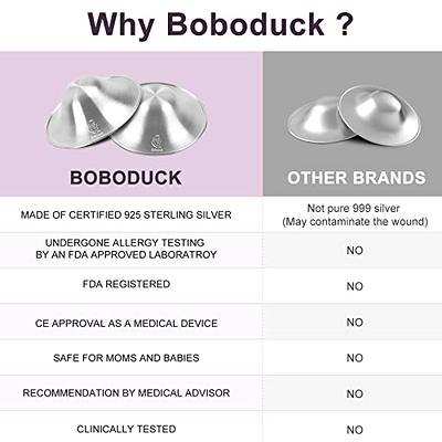 Boboduck Silver Nursing Cups pure Silver Nipple Covers Breastfeeding  protection
