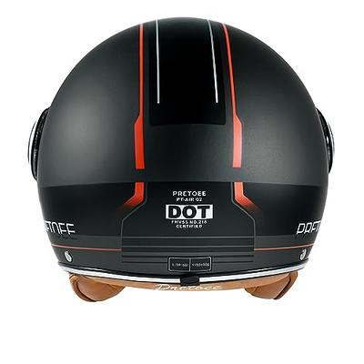 Woljay Open Face Full Face Helmet Motorcycle Modular Helmets for Unisex-Adult Street Bike Cruiser Scooter Dot Approved