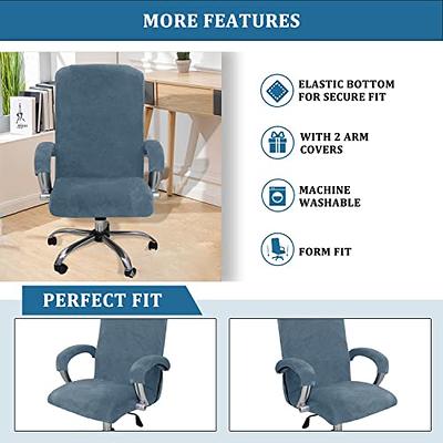 NeColorLife Office Chair Arm Covers Removable Chair Armrest Covers Stretch  Desk Chair Arm Cover Washable Computer Chair Arm Covers Protectors for