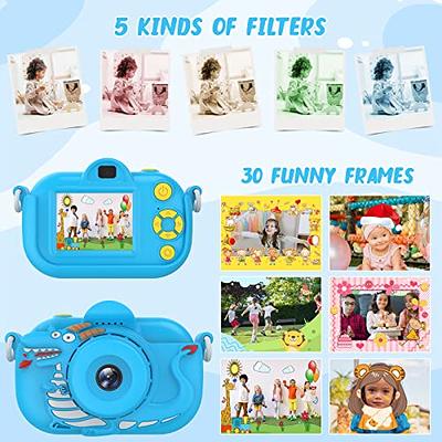  Kids Camera, Dinosaur Toddler Digital Camera for Ages 3-12  Boys Girls Childrens, Christmas Birthday Gifts, Selfie 1080P HD Video  Camera for 3 4 5 6 7 8 9 Years Old Boys Girls Toys Gifts : Electronics