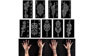 2pcs Floral reusable Geometric pattern stencils body face paint