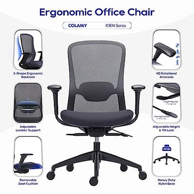 Mesh Office Chair, Ergonomic Chair with Adjustable Lumbar Support,  Executive Computer Chair with 4D Armrests, Tilt Lock and Slide Seat, Home Office  Desk Chair for Men Women-InkGrey, 300lbs - Yahoo Shopping