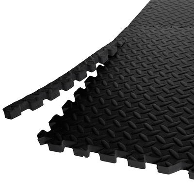 CAP Puzzle Exercise Mat Black 24 in. x 24 in. x 0.5 in. EVA Foam