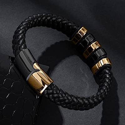 Braided Leather Wristband