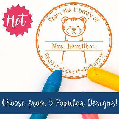 PERSONALIZED BOOK STAMP Custom Library Stamp Self Inking 