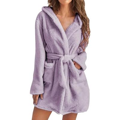 FashGudim Mens Robes Big and Tall with Hood Two-Tone Flannel Fleece Contrast Bathrobe Full Length Plush Long Robe House Coat