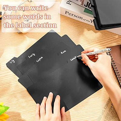 Harloon 52 Pcs Index Card Guide Set Include 50 Index Card Dividers 2 Number  Alphabet Sticker Index Card Dividers with Tabs Photo Box Dividers for