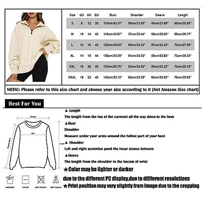 Meladyan Womens Half Zip Sweatshirt Oversized Long Sleeve Collar Drop Shoulder Solid 1/4 Zipper Pullover Jacket