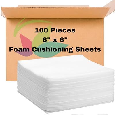 100 Pack Premium Cushioning Foam Wrap Sheets 12x12x1/16 Packing Materials  for Fragile Items and Moving Supplies for Dish Packing