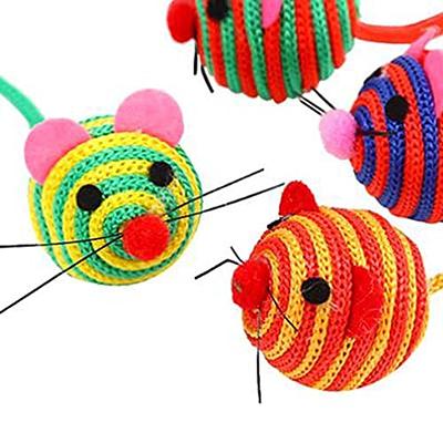 Pet Cat Toy Spring /Suction Cup /Bell Mice Mouse Feather Toy Funny Fur