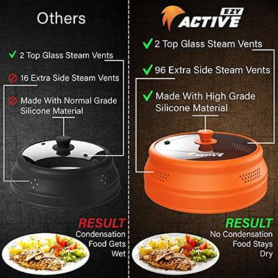 Microwave Splatter Cover, Microwave Cover  Microwave Cover For Food  Silicone with Glass, Microwave Food Cover-Plate Cover, Anti-Splatter Lid  with 98 Steam Vents,6–7–8–9-10 inch Plates & Bowls, Orange - Yahoo Shopping