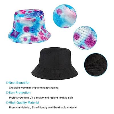 Outdoor Tie Dye Bucket Hat, Sun UV Protection Fishing Boonie Cap for Men Women Teens