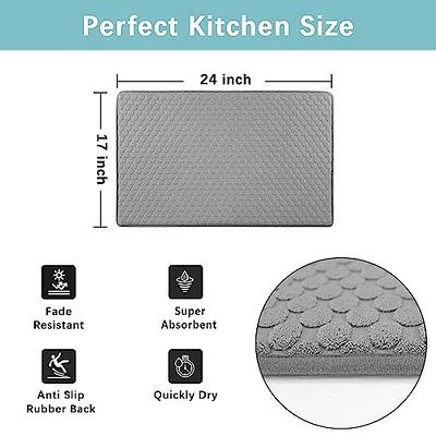  AIZIBLISH Bath Rugs for Bathroom, Bath Mats for Bathroom Non  Slip, Ultra Soft Thick Bathroom Mat for Tub Absorbent Shower Rug for Floor,  Quick Dry, Machine Wash, 16x24, Light Grey 