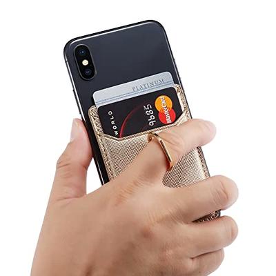 Premium Leather Phone Card Holder Stick On Wallet For Iphone And Android  Smartph