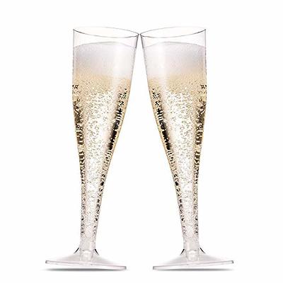 Prestee 24pk Stemless Plastic Champagne Flutes - 9 Oz