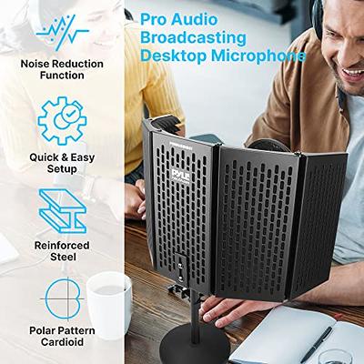 Pyle USB Microphone Kit, Cardioid Condenser Mic with Desktop Stand, Ideal  for Gaming, Streaming, Podcasting, Studio, , Works with Windows,  Mac