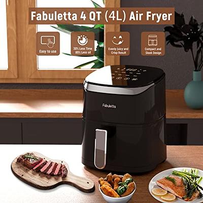 Moosoo Compact Air Fryer, 2Qt Small Air Fryer with Nonstick Basket,  Touchscreen, Green 