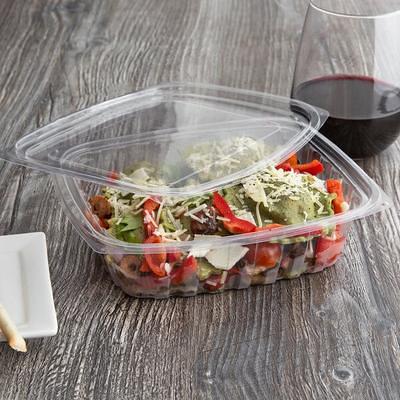 Eco-Products PLA Clear 2 Compartment Deli Lid Snack Container - 32