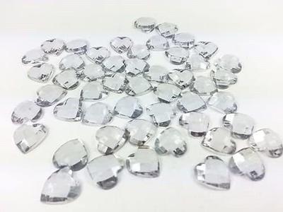 50Pcs 25MM Flat Back Round Acrylic Rhinestones Colorful Plastic